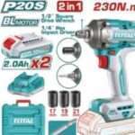 LLAVE DE IMPACTO 20V 230NM (FUNC. ATORNILLADOR) - 2BAT/CAR