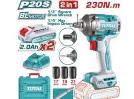 LLAVE DE IMPACTO 20V 230NM (FUNC. ATORNILLADOR) - 2BAT/CAR
