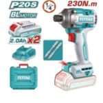 ATORNILLADOR DE IMPACTO A BATERIA 20V 230NM- 2BAT/CAR