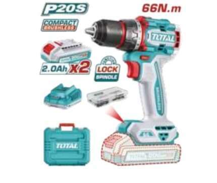 TALADRO ATORN A BATERIA 20V 66NM (COMPACTO)- 2BAT/CAR