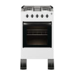 COCINA A GAS TOKYO FLAMEX BLANCO 4H MESA INOX TAPA DE VIDRIO HORNO LIMPIA FACIL