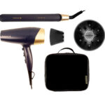COMBO SECADOR + PLANCHITA CON ESTUCHE REMINGTON SAPPHIRE LUXE S5805GP-220R