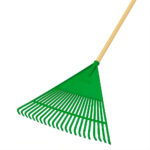 ESCOBA RASTRILLO VERDE CON CABO FJ-1011 (22 DTS - 55 CM)