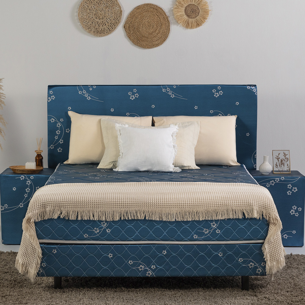 3766.jpg COLCHON SOMMIER NOGAL CALMA 160X200 AZUL - Image 1