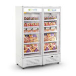 VISICOOLER ECOSILKON PARA CONGELADOS C/ LUZ LED 1300 LTS MOD VCCG1300 BL