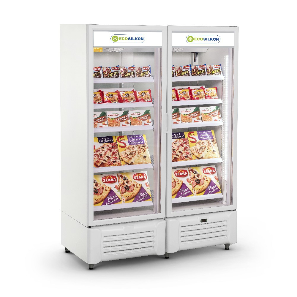 3808.jpg VISICOOLER ECOSILKON PARA CONGELADOS C/ LUZ LED 1300 LTS MOD VCCG1300 BL - Imagen 1