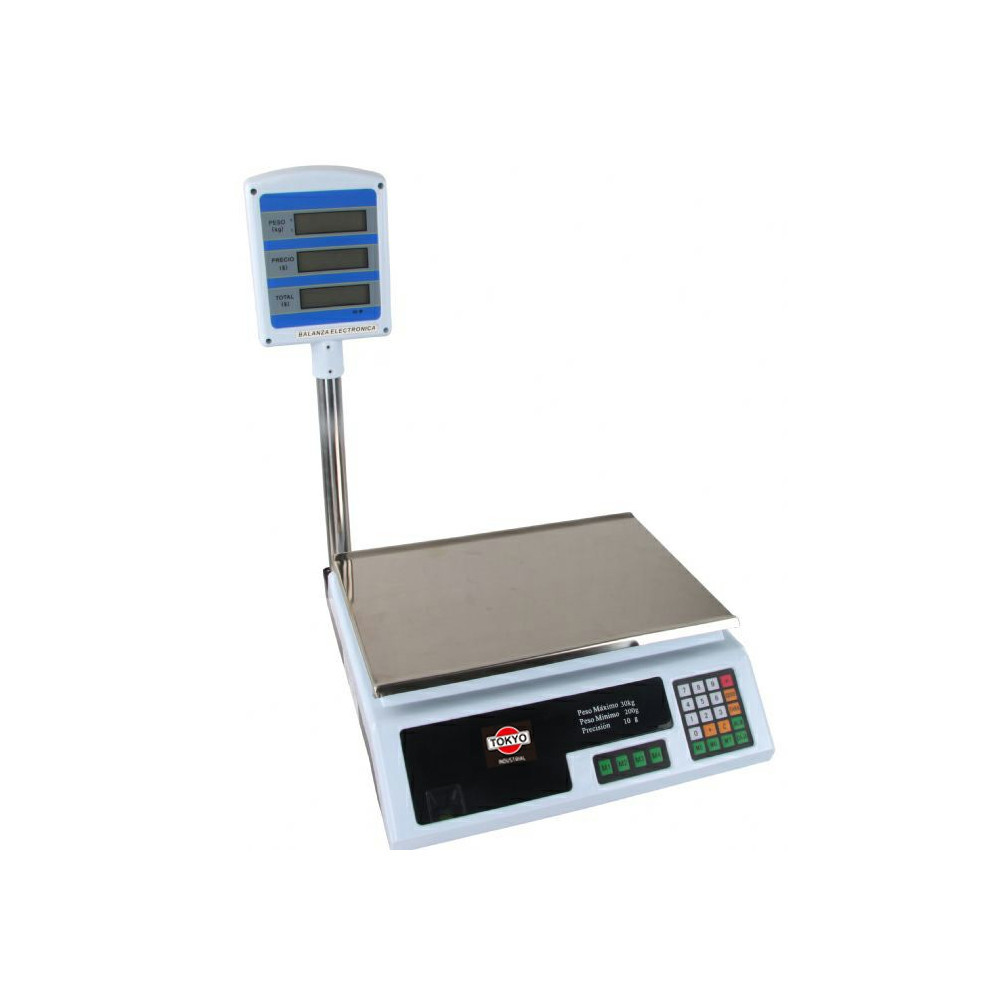 3880.jpg BALANZA COMERCIAL TOKYO IND MOD ACS-L2 CON TORRE-LED DISPLAY 5gr a 30kg 220v/50 - Image 1